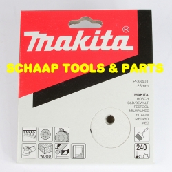 Schuurschijven 125mm P240 white velcro per 10 verpakt | P-33401